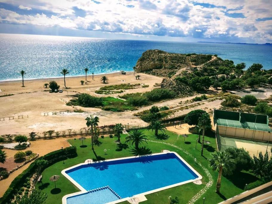 Top-Floor Beachfront Apartment With Parking, Pool, & Spacious Sea-View Balcony Villajoyosa Exteriér fotografie